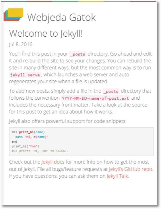 webjeda gatok responsive jekyll theme